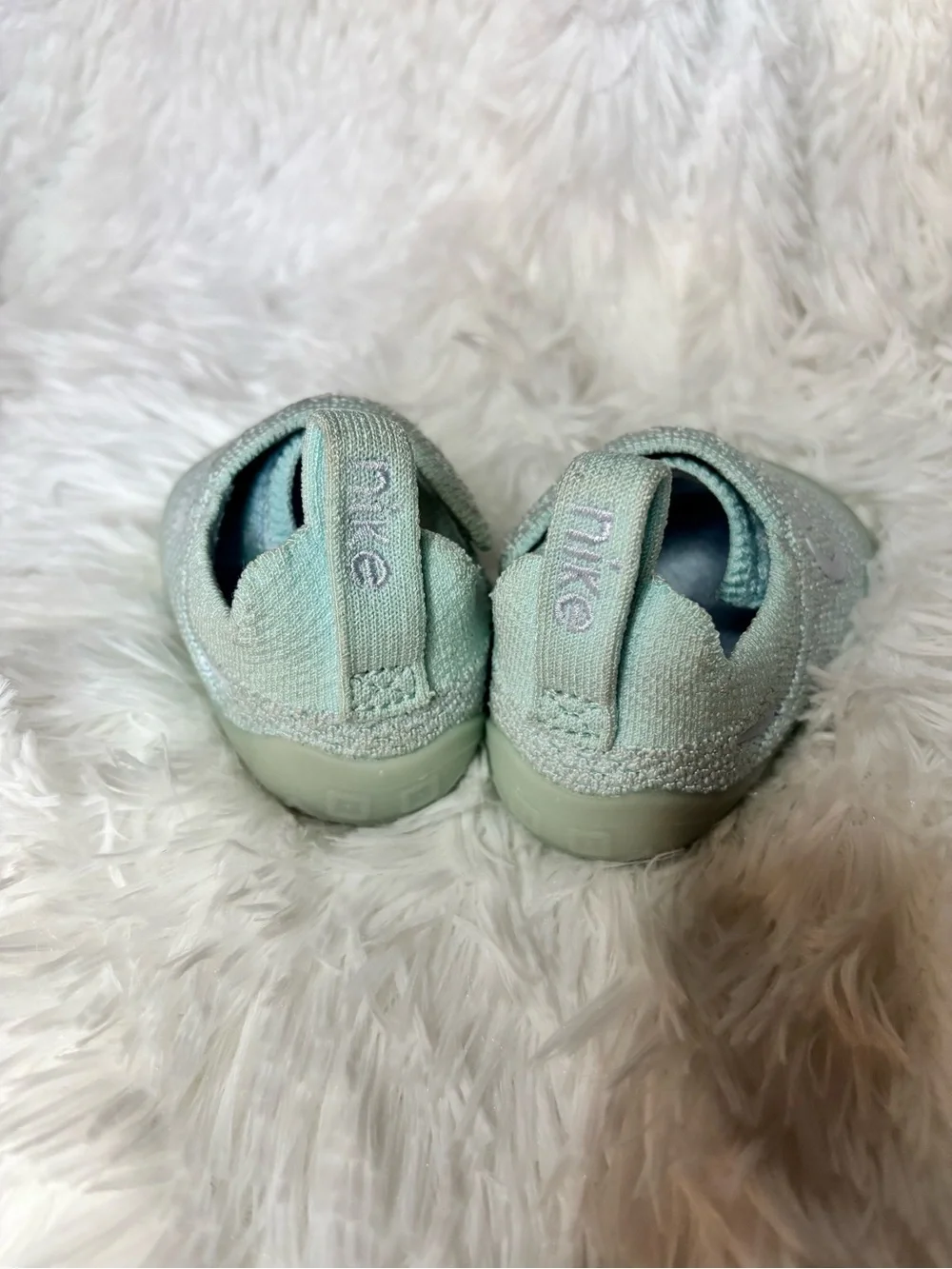 Nike Swoosh 1 Flyknit Glacier Blue Baby Shoes Size 3C
